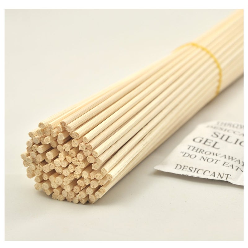 Ougual 100 Pieces Natural Rattan Reed Diffuser Replacement Sticks (8" x 3mm) - Image 2